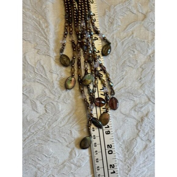 JOAN RIVERS STARLET STYLE NECKLACE IN SHADES OF PINK, BROWN and GOLD - Picture 12 of 16